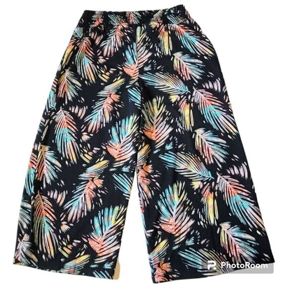 Mudd Girls Smocked Gaucho Pants with Palm Pattern Size 12 - Picture 2 of 5